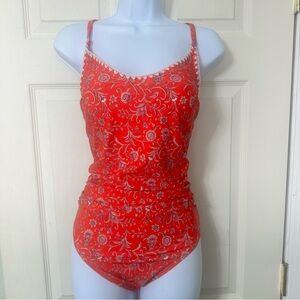 NWT Cupshe‎ Women's Paisley Cross Back One-Piece Swimsuit Size Large